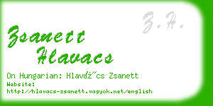 zsanett hlavacs business card